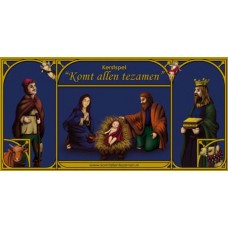 Kerstspel "komt allen tezamen"( spel bestaande uit 108 speelkaarte, het kerstverhaal en spelregels)